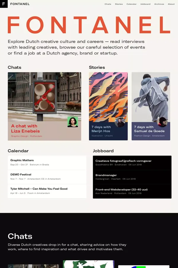 FONTANEL — Explore Dutch creative culture and careers - Blog design inspiration
