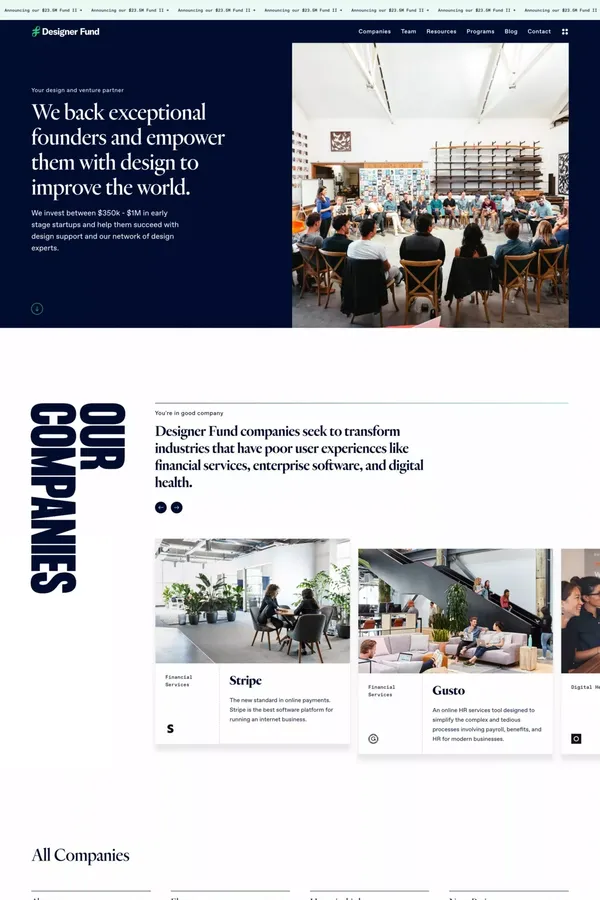 Designer Fund - Other design inspiration