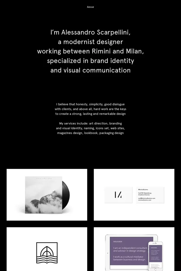 Alessandro Scarpellini. Modernist Designer - Portfolio design inspiration