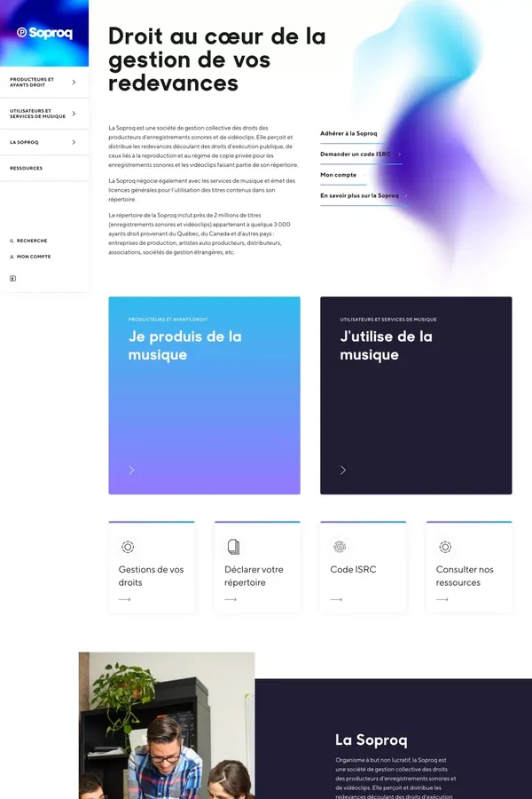 Droit au cœur de la gestion de vos redevances – SOPROQ - Other design inspiration