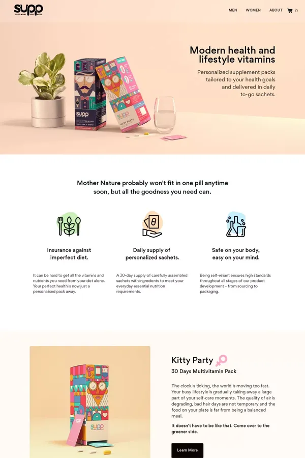 Shop Vitamins & Supplements in India | Supp Nutrition - Ecommerce design inspiration