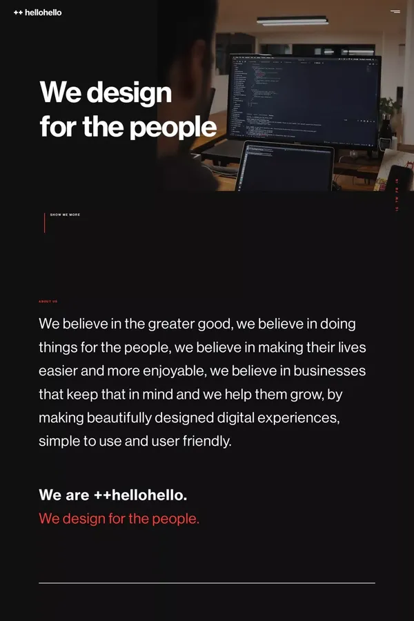 hellohello — Digital Design Agency - website design inspiration
