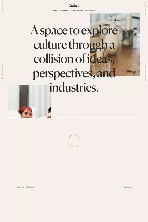 Crafted - website design inspiration