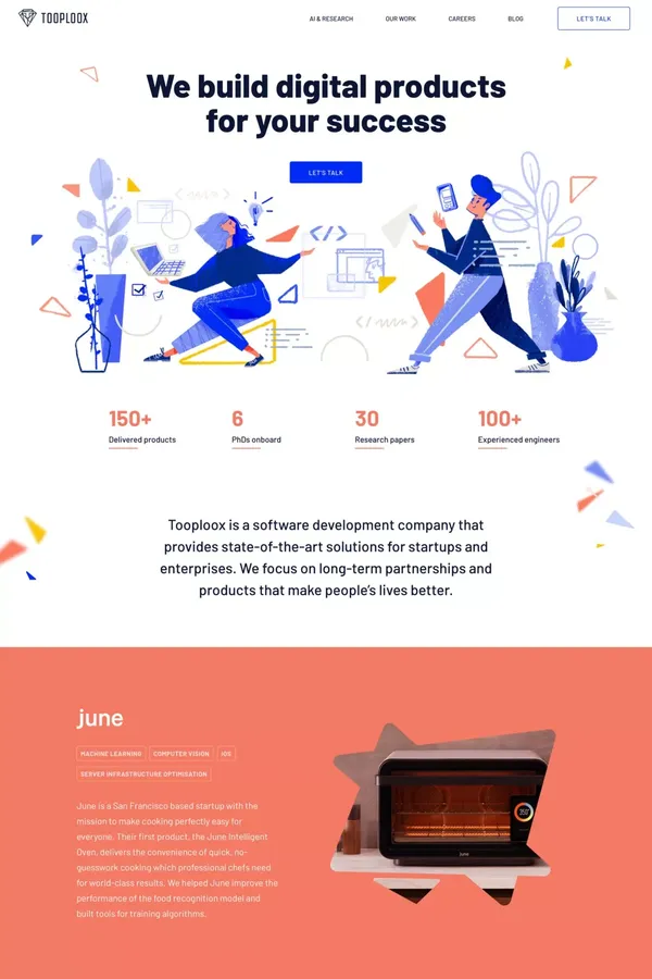Tooploox: We build software products for your success - Portfolio design inspiration