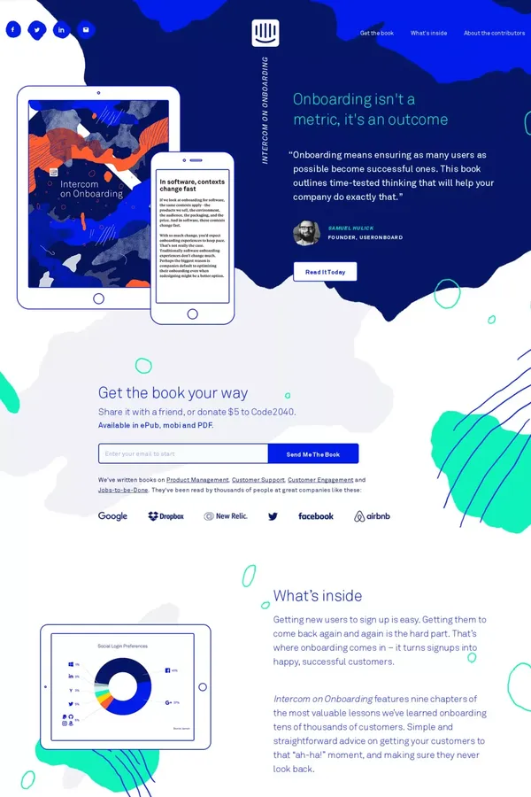 Intercom on Onboarding - Landing design inspiration