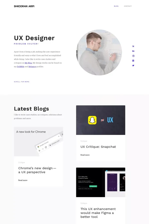 Shkodran Arifi - Portfolio design inspiration