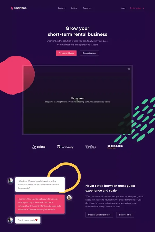 Smartbnb - website design inspiration