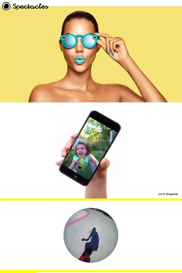 Spectacles by Snap Inc. - Landing design inspiration