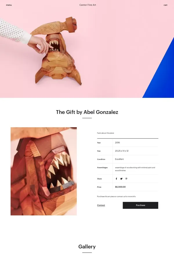 The Gift by Abel Gonzalez | Cantor Fine Art - Ecommerce design inspiration