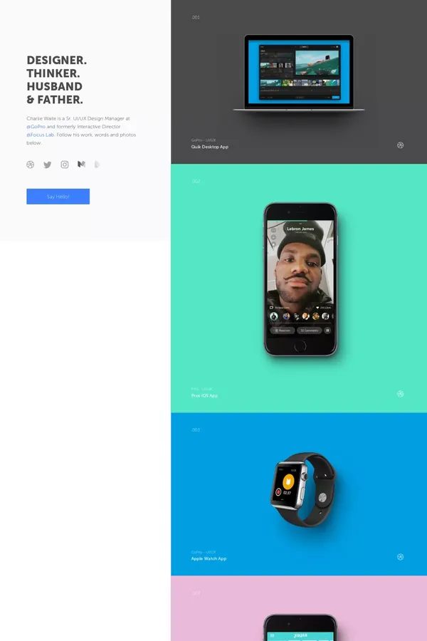 Portfolio of Charlie Waite - Portfolio design inspiration