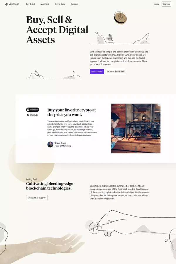 Vertbase | Home - Landing design inspiration