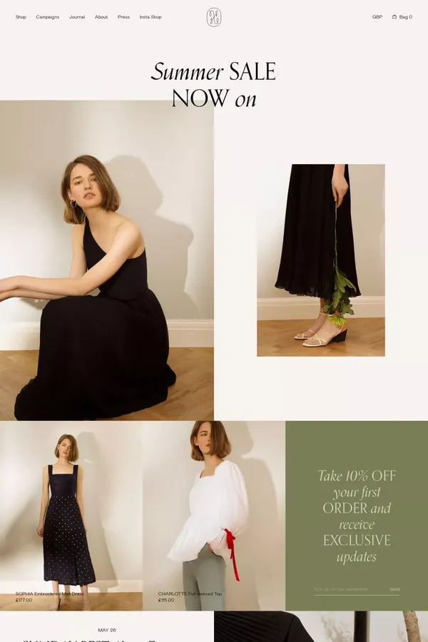 Isabelle Fox - Ecommerce design inspiration