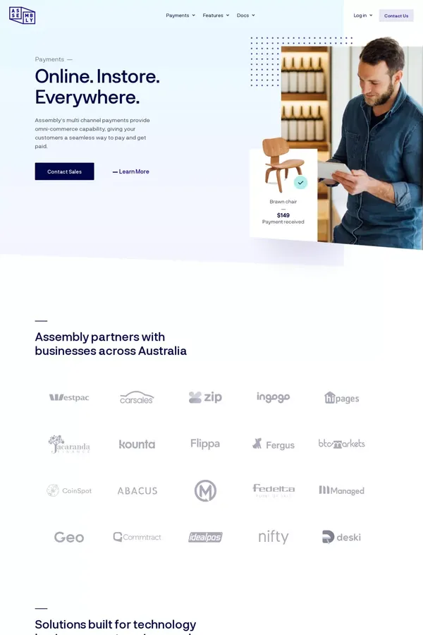 Assembly Payments | Simple Unified Commerce - Landing design inspiration