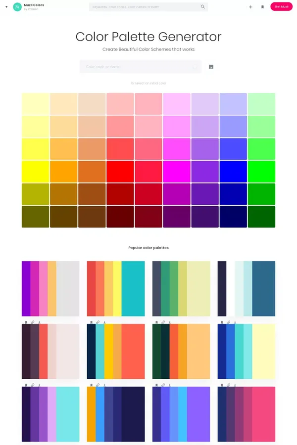 Color Palette Generator - Create Beautiful Color Schemes - website design inspiration