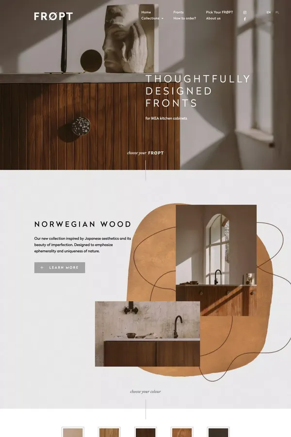 FRØPT - Thoughtfully designed fronts fo IKEA kitchen cabinets - Portfolio design inspiration