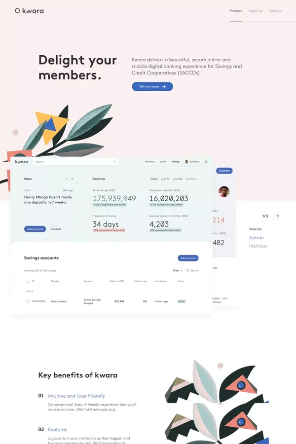 kwara - Landing design inspiration