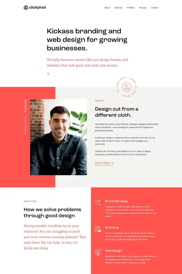 Clickpivot| Custom Branding and Web Design - Portfolio design inspiration