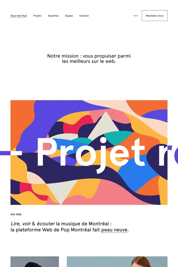 Deux Huit Huit | Agence web et design de Montréal - Portfolio design inspiration