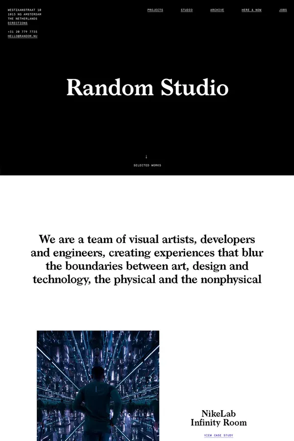 Random Studio — Selected Works - Portfolio design inspiration