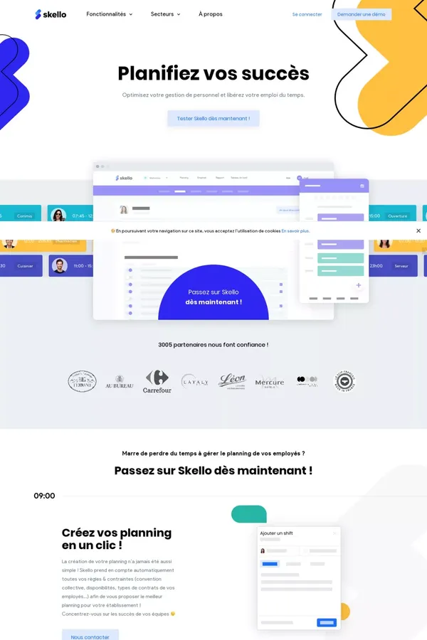 Logiciel de gestion de planning et de personnel en ligne | Skello - website design inspiration