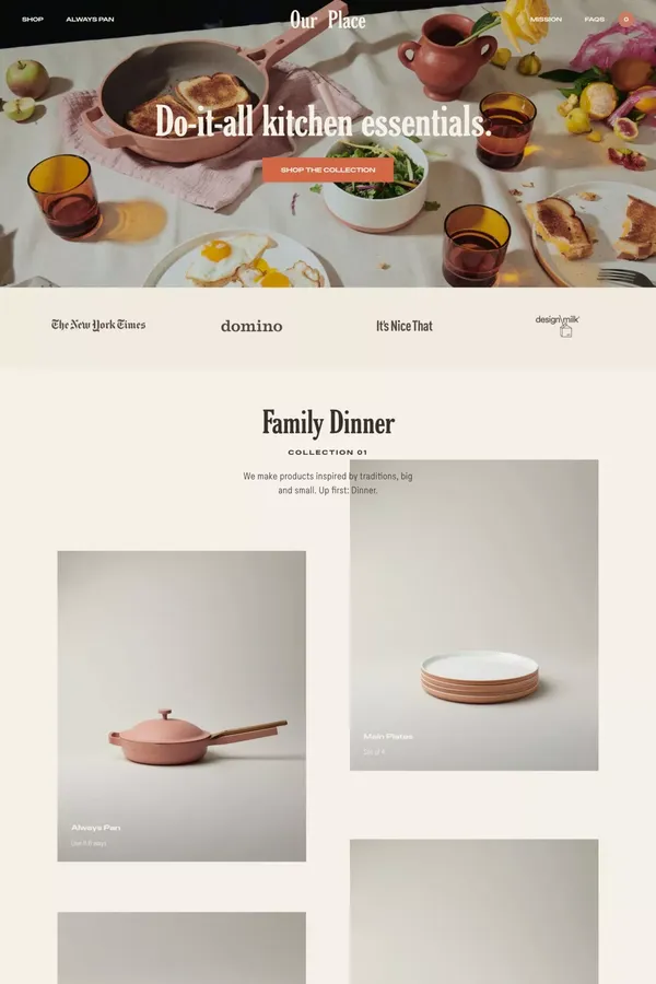 Our Place - Landing design inspiration