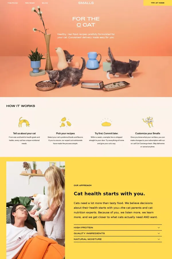Smalls: Real Food for Cats – smallsforsmalls - Landing design inspiration