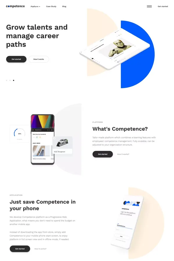 Home | Competence - Landing design inspiration