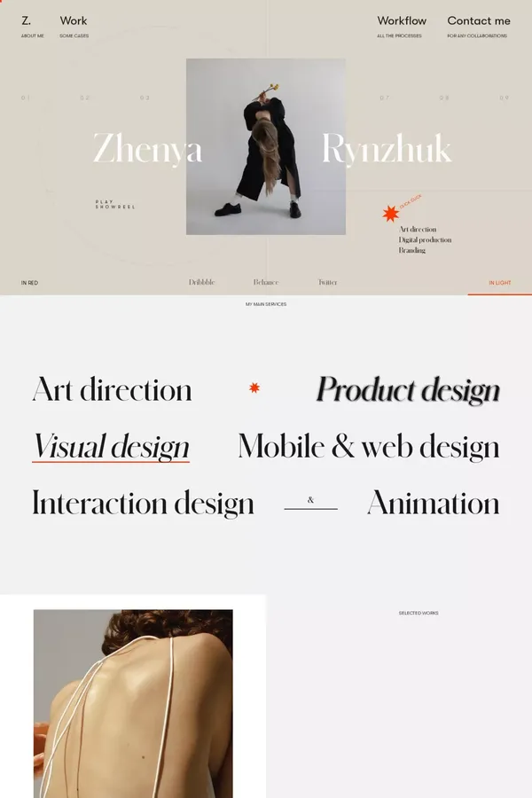 Zhenya Rynzhuk - website design inspiration