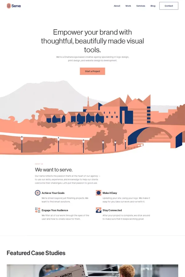 Serve | Chattanooga Web & Graphic Design Agency - Portfolio design inspiration