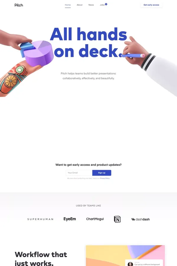 Home — Pitch - Landing design inspiration