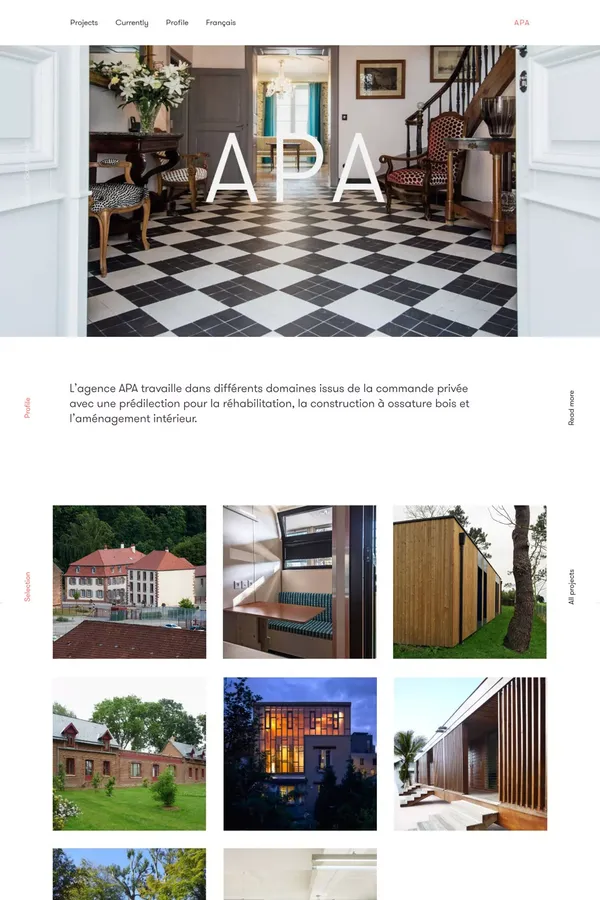 	APA - Portfolio design inspiration