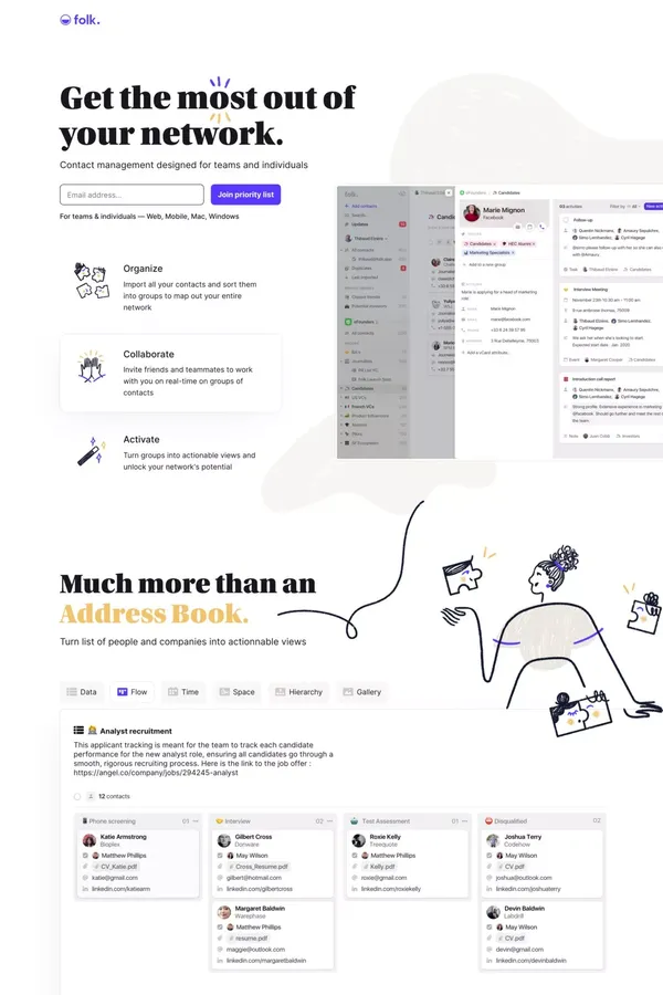 folk - Landing design inspiration