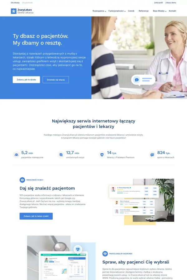Strefa Lekarza | ZnanyLekarz.pl - Landing design inspiration