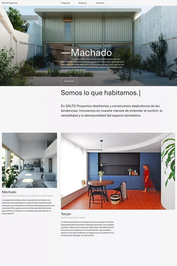 SALTO Proyectos — Estudio de Arquitectura – Granada y Murcia - Portfolio design inspiration