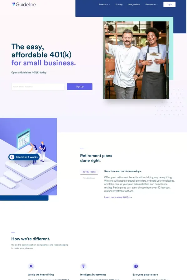 https://guideline.com/ - Landing design inspiration