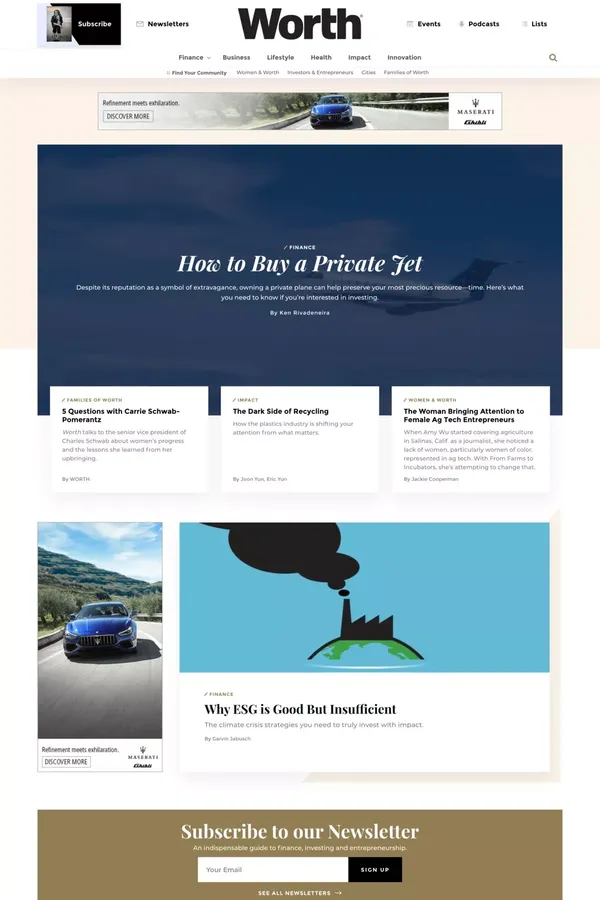 	Home - Worth - Blog design inspiration