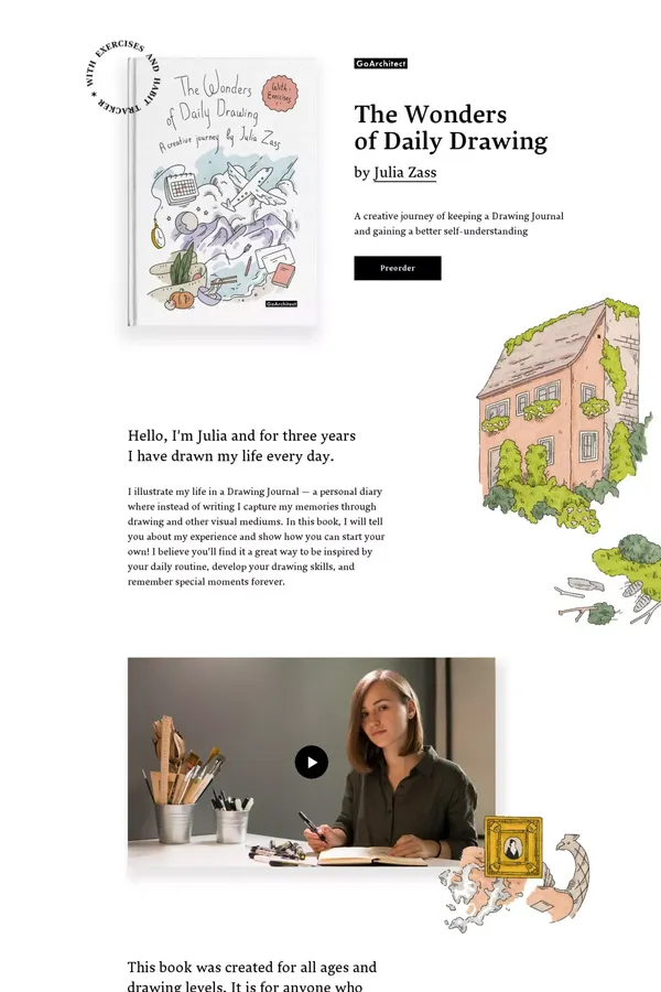 The Wonders of Daily Drawing - Landing design inspiration