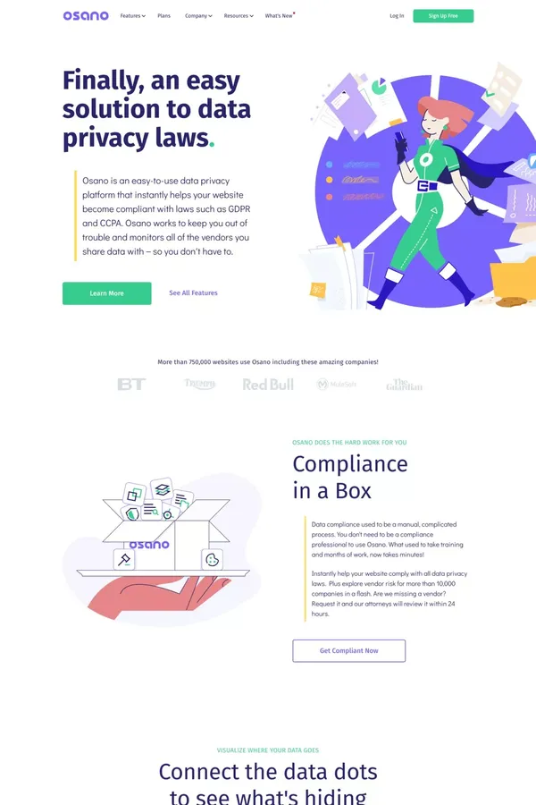 Data Privacy | Osano - Landing design inspiration