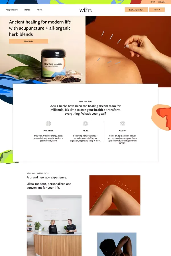 WTHN - Landing design inspiration