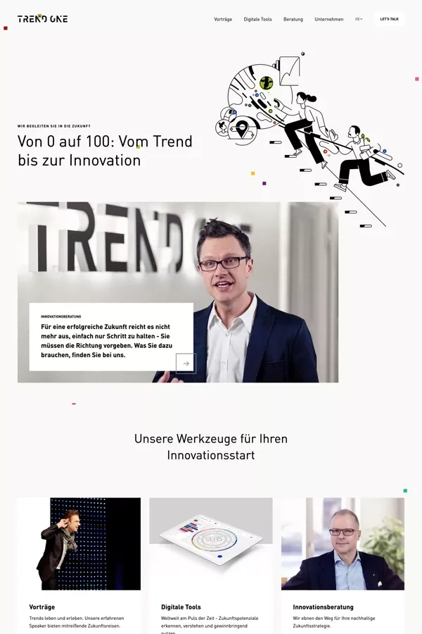 TRENDONE: TRENDONE - Vorträge, Digitale Tools und Innovationsberatung - Portfolio design inspiration