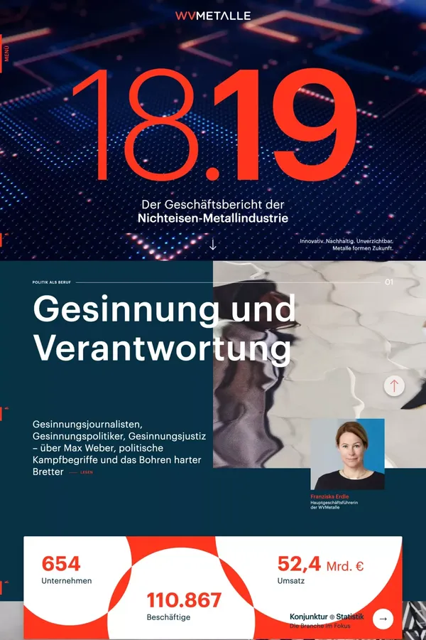 Geschäftsbericht | WVMetalle - Other design inspiration