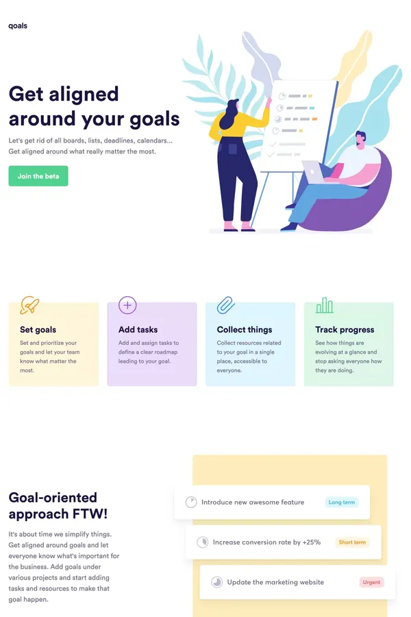 qoals - Landing design inspiration