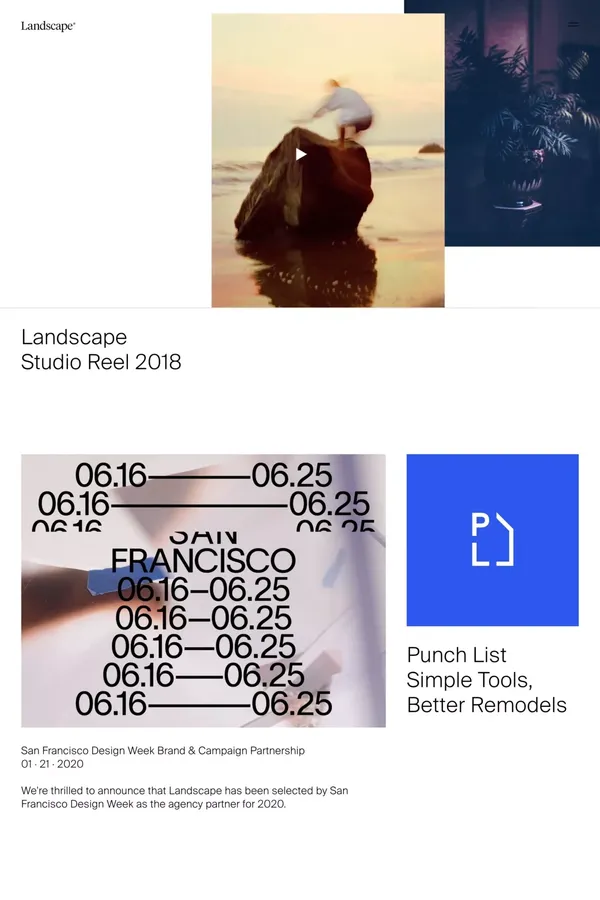 Landing - Landscape - Portfolio design inspiration