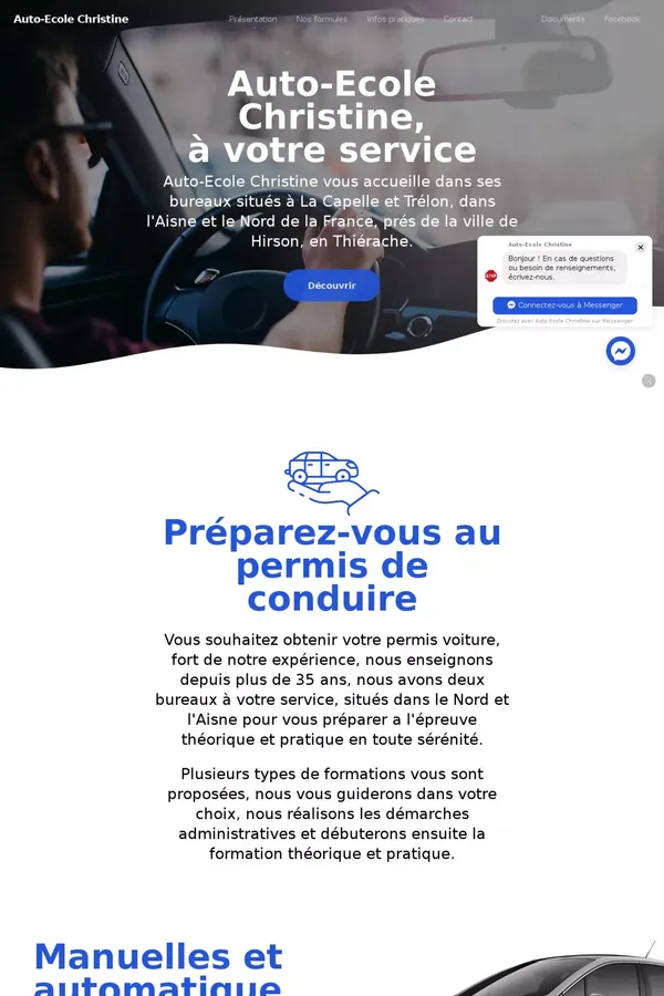 Auto-Ecole Christine – La Capelle et Trélon – Aisne – Thiérache – Nord - website design inspiration