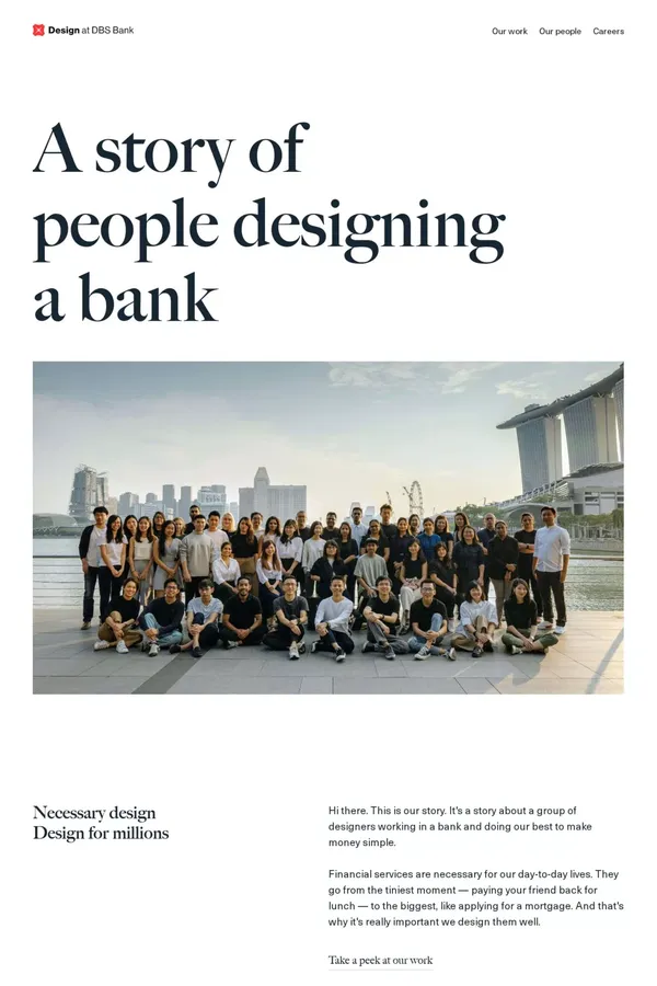 Design at DBS Bank - Portfolio design inspiration