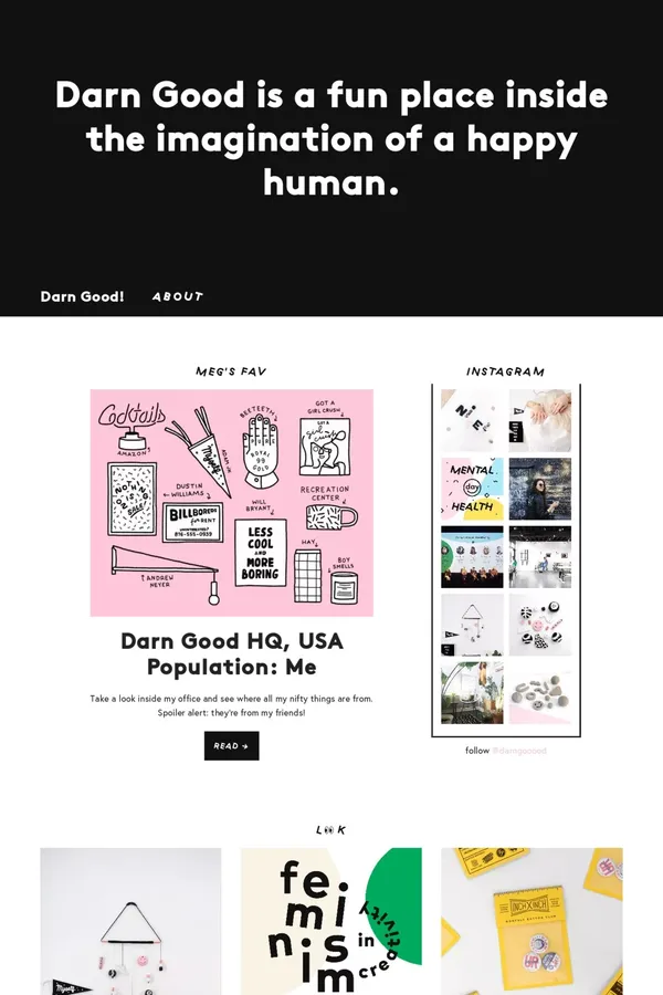 Darn Good! - Blog design inspiration