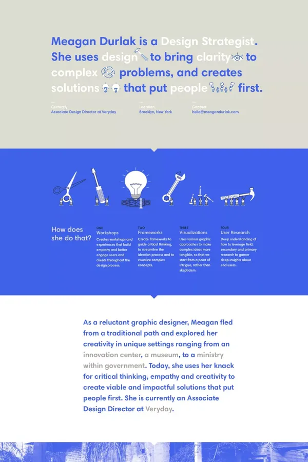 Meagan Durlak 2015 - Portfolio design inspiration