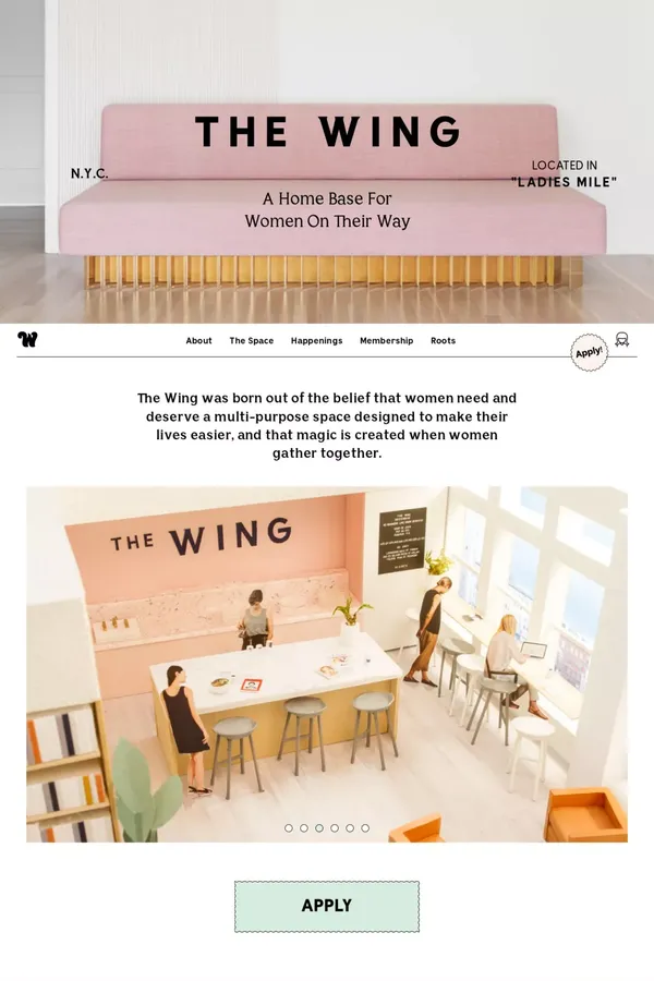 Home Base & Social Club for Women in New York - The Wing - Other design inspiration