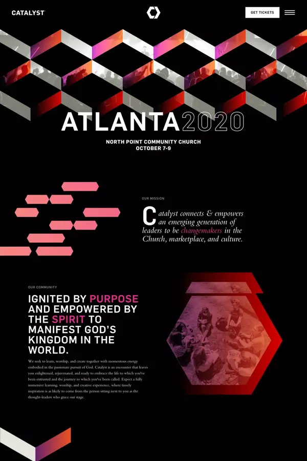 Catalyst | Atlanta 2020 - Landing design inspiration