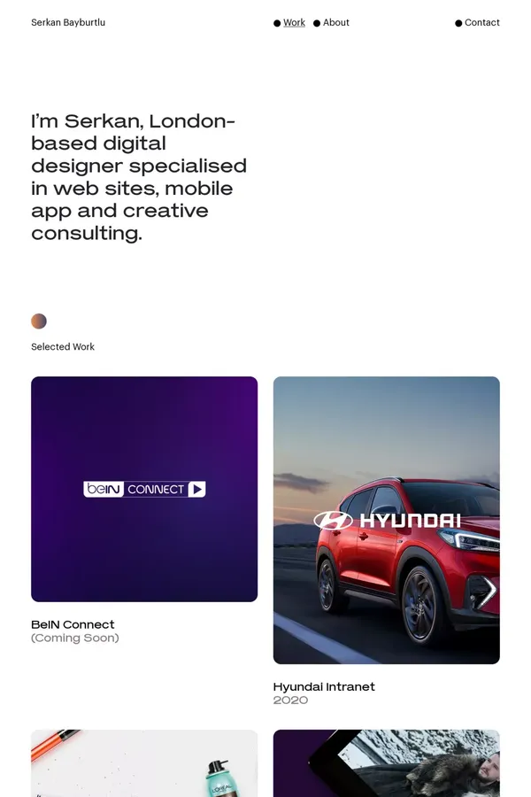 Serkan Bayburtlu - website design inspiration